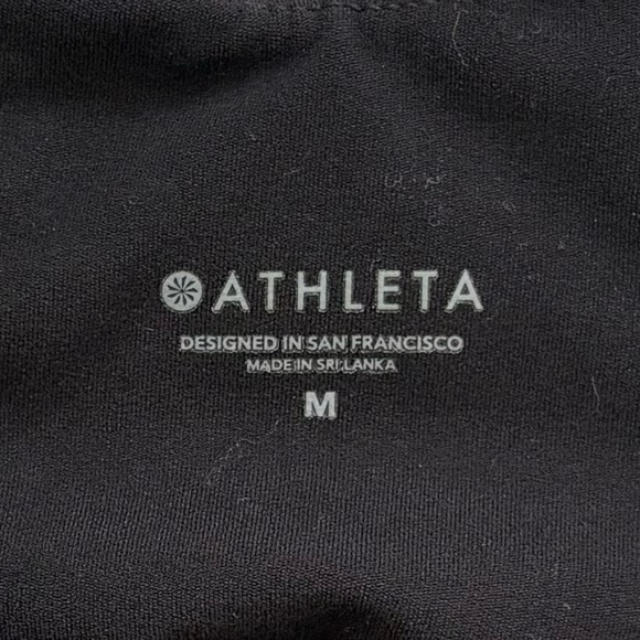 ATHLETA Conscious Crop Tank Sports Bra with Padding Black and Gray Camo Medium - Picture 3 of 6